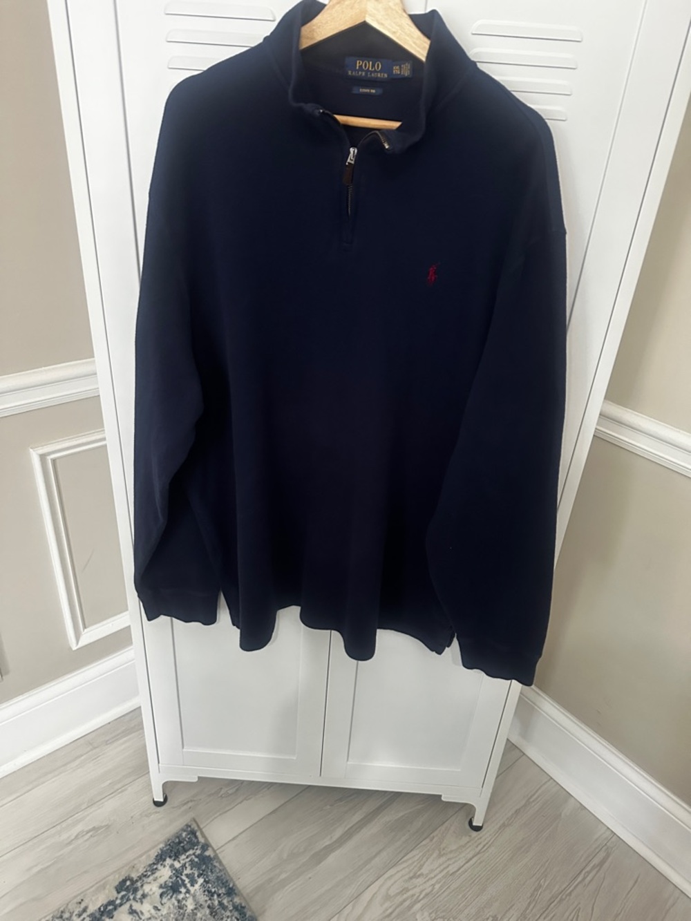 Polo Ralph Lauren Estate Rib Quarter Zip Old Money Preppy Pullover Size XXL